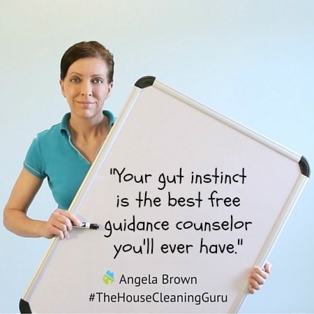 gut instinct best free guidance counselor - Angela Brown, The House Cleaning Guru