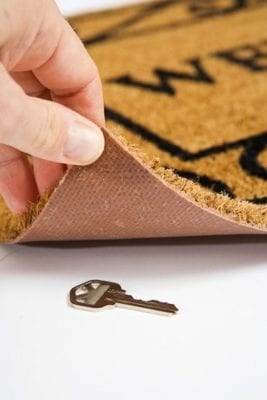 key under floor mat