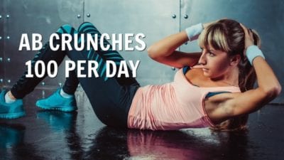Woman doing ab crunches as daily exercise