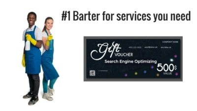 barter for services you need, house cleaning vs. search engine optimization