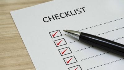Checklist in the moment keeps you on task
