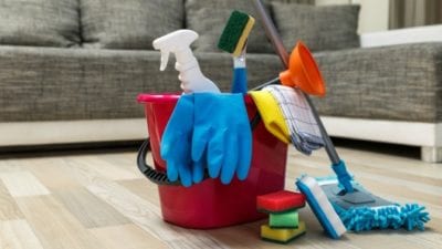 Close Out cleaning supplies