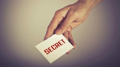 Covert Contracts secret message