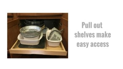 Kitchen Cupboard Hacks, Pull out shelves, easy access