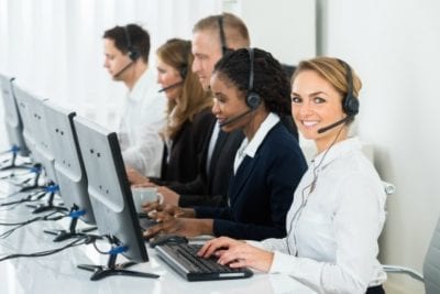 Call Center doing Customer Survey