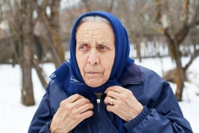 Rude Customer, Woman with wrinkled face