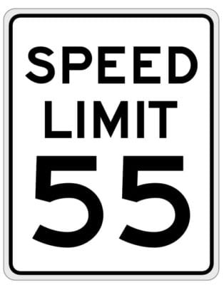 Speed Cleaning Speed Limit Sign 55 MPH