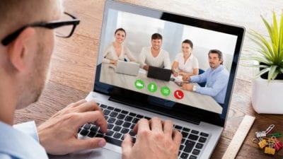 Clients Who Work From Home conference call