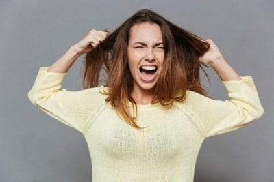 Good Time to Quit, Woman Pulling Her Hair Out