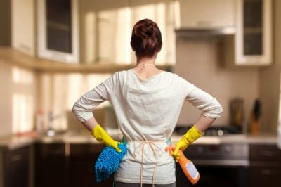 Customer is Always Right, Cleaning Woman Looking at Kitchen