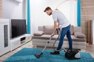 Go Full Time, Man Vacuuming