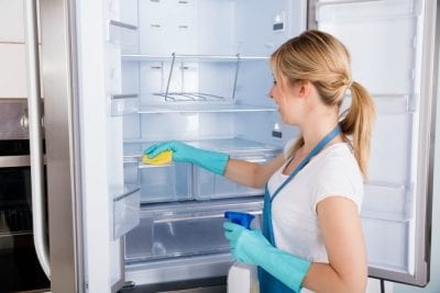 Price Your Service, Woman Cleaning Refrigerator