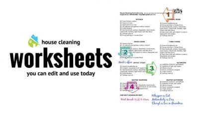 Worksheets Cleaning Sample Contract