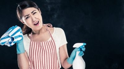 Clean or Paint First woman housecleaner freaking out