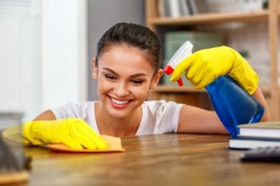 Hired by Friends and Family, Woman Wiping Furniture
