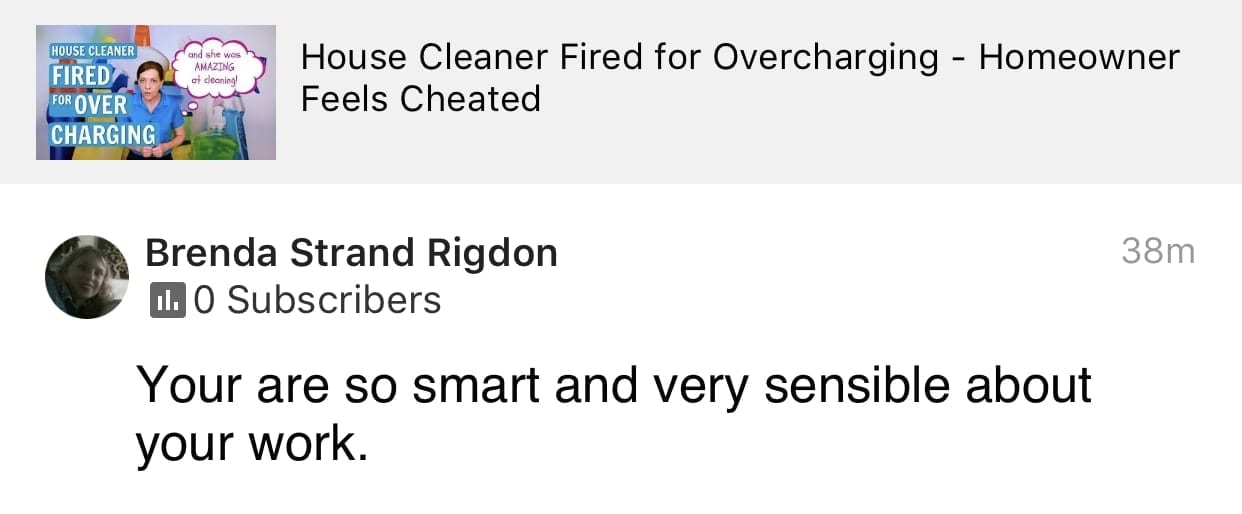 Sensible, Ask a House Cleaner Testimonial