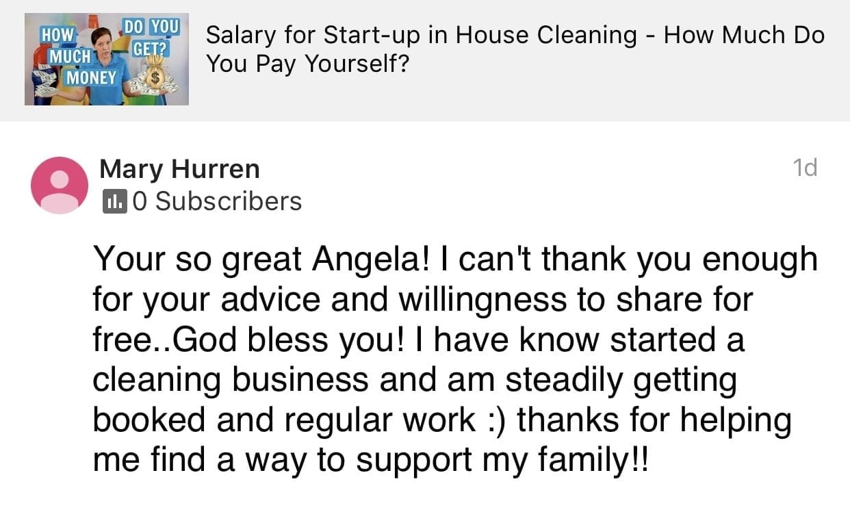 So great, Ask a House Cleaner Testimonial