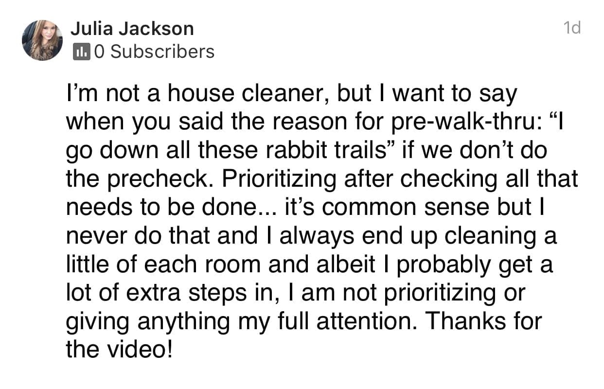 Thanks for the video!, Ask a House Cleaner Testimonial