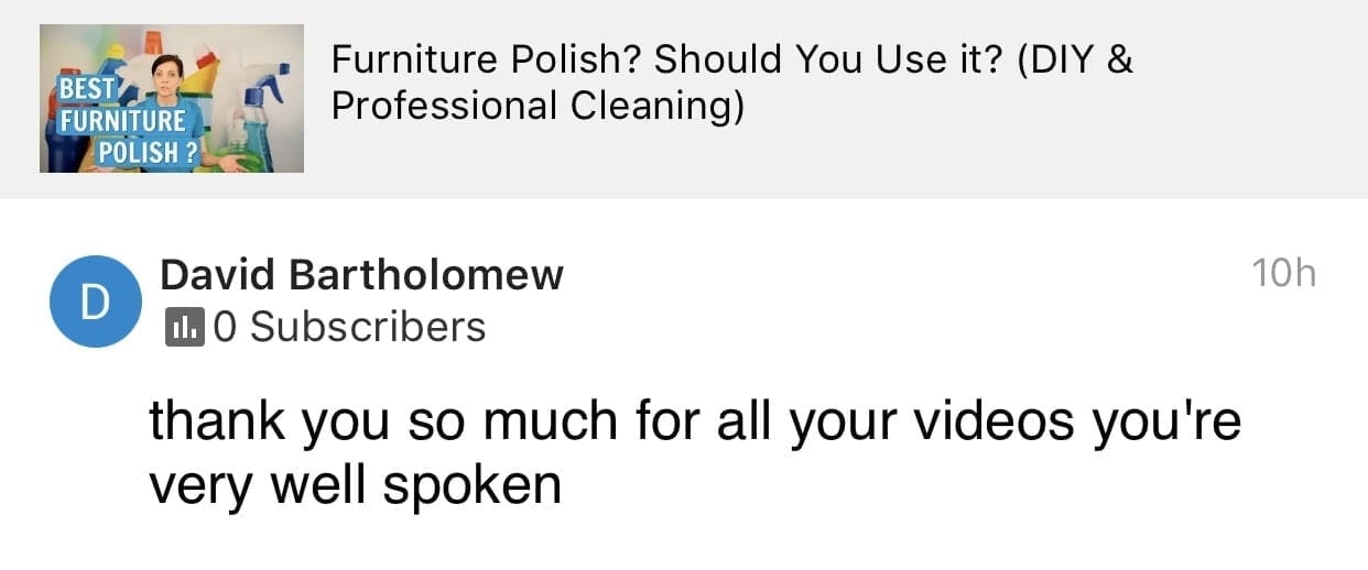 Well spoken_2, Ask a House Cleaner Testimonial