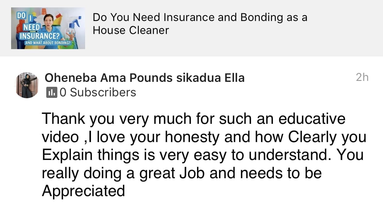 Educative video, Ask a House Cleaner Testimonial