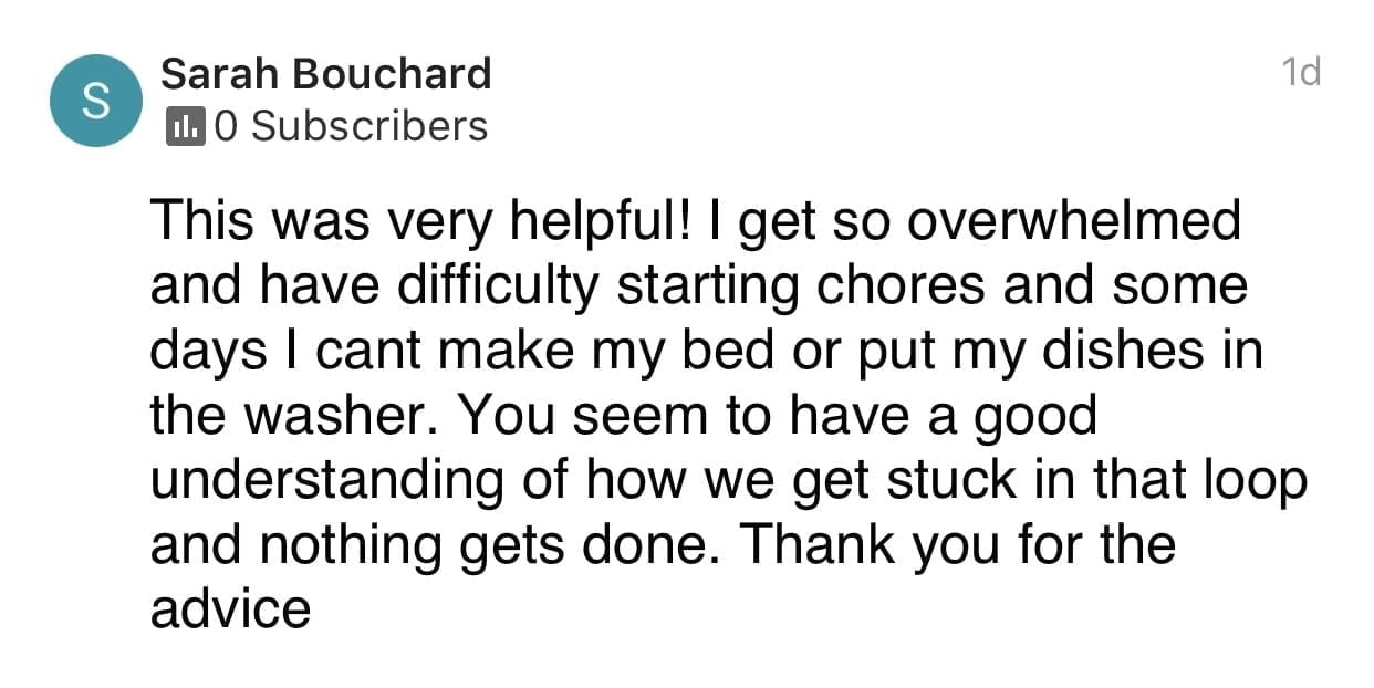 Thank you for the advice, Ask a House Cleaner Testimonial