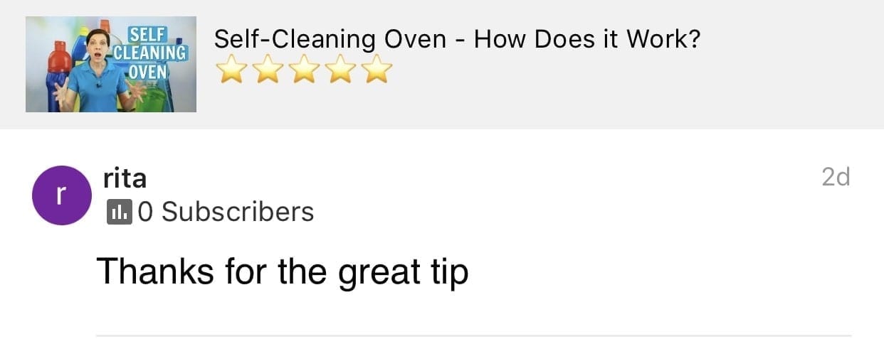 Thanks for the great tip, Ask a House Cleaner Testimonial