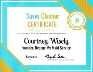 Courtney Wisely, Founder, Rescue My Maid Service, Savvy Cleaner Correspondent