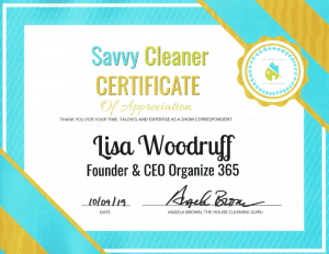 Lisa Woodruff, Organize 365, Savvy Cleaner Correspondent