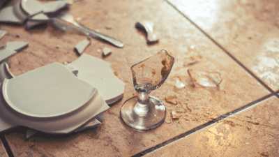 How to Break Up with a Client broken dishes and glass on the floor