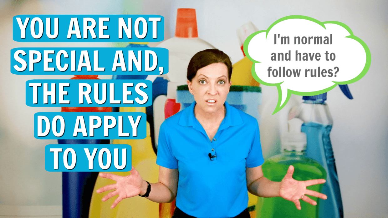 The Rules Do Apply to You, Angela Brown, Ask a House Cleaner