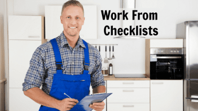 Exact Times or a Range, Man with Clipboard, Use Work Checklists