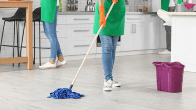 How Workers Compensation Works, housecleaners cleaning kitchen