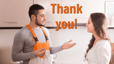 How to Talk a Client Out of Firing You, Man Talking to Woman, Thank You