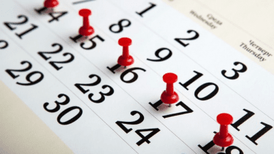 How to Turn Down a Job calendar with fully booked week