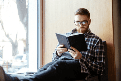 No Business Plan, Man Reading Book