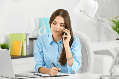 Stay Safe When Cleaning Solo, Woman Talking on Phone