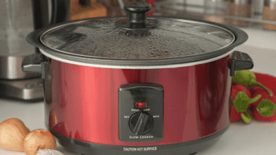 Tips for New Moms crockpot on counter