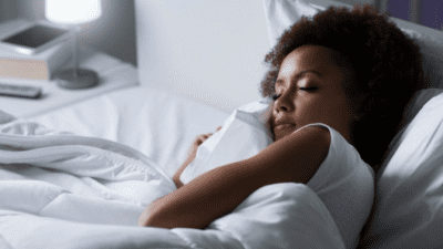 Tips for New Moms woman sleeping in bed