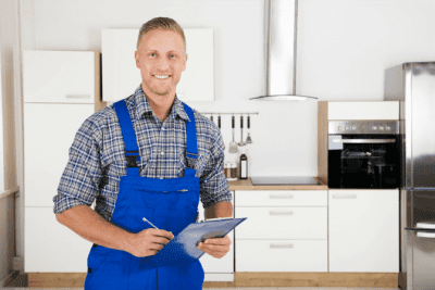 Base Rate or Charge More for a Deep Clean, Male House Cleaner in Kitchen
