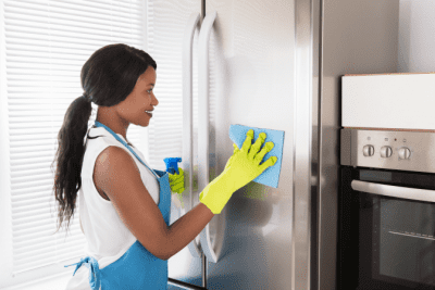 Cleaning By Myself - Can I Be Successful, Woman Cleaning Refrigerator