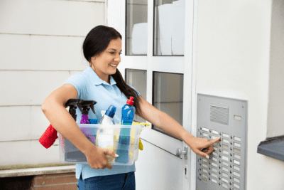 The Right Amount of Stress, House Cleaner Ringing Doorbell