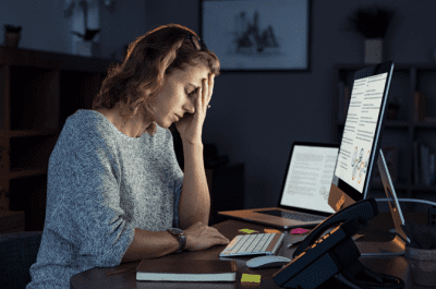 Employees That Don't Last 2 Weeks, Tired Woman at Computer
