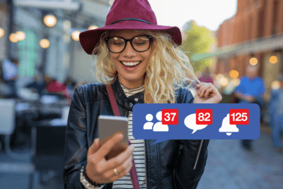 Facebook Friends With Your Customers, Happy Woman with Phone