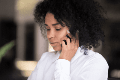 Ask Better Questions Get Better Answers, Woman on Phone