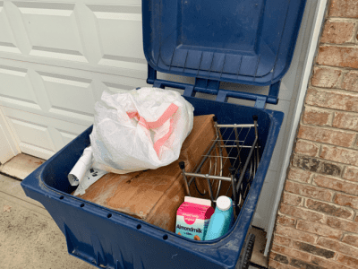 Garbage Purge, Magazine Rack in Trash