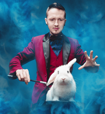 Don't Hire the Magician, Magician with Rabbit