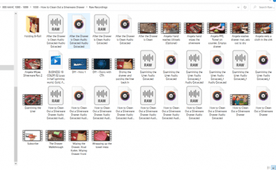 How I Organize My YouTube Workflow, Raw Recordings