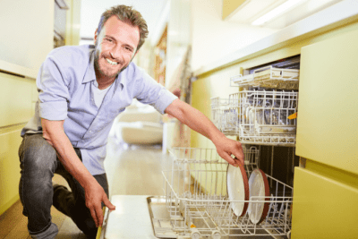 How Important is House Cleaning, Man Loading Dishwasher