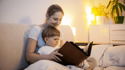 How to Make Ads That Work, Woman Reading Child a Book