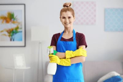 Why Uniforms Work, House Cleaner With Hair in Bun